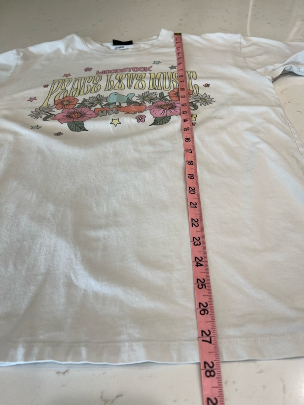 Woodstock Peace Love Music Graphic Tee Cotton On Oversized Style T-Shirt Medium - Picture 8 of 8